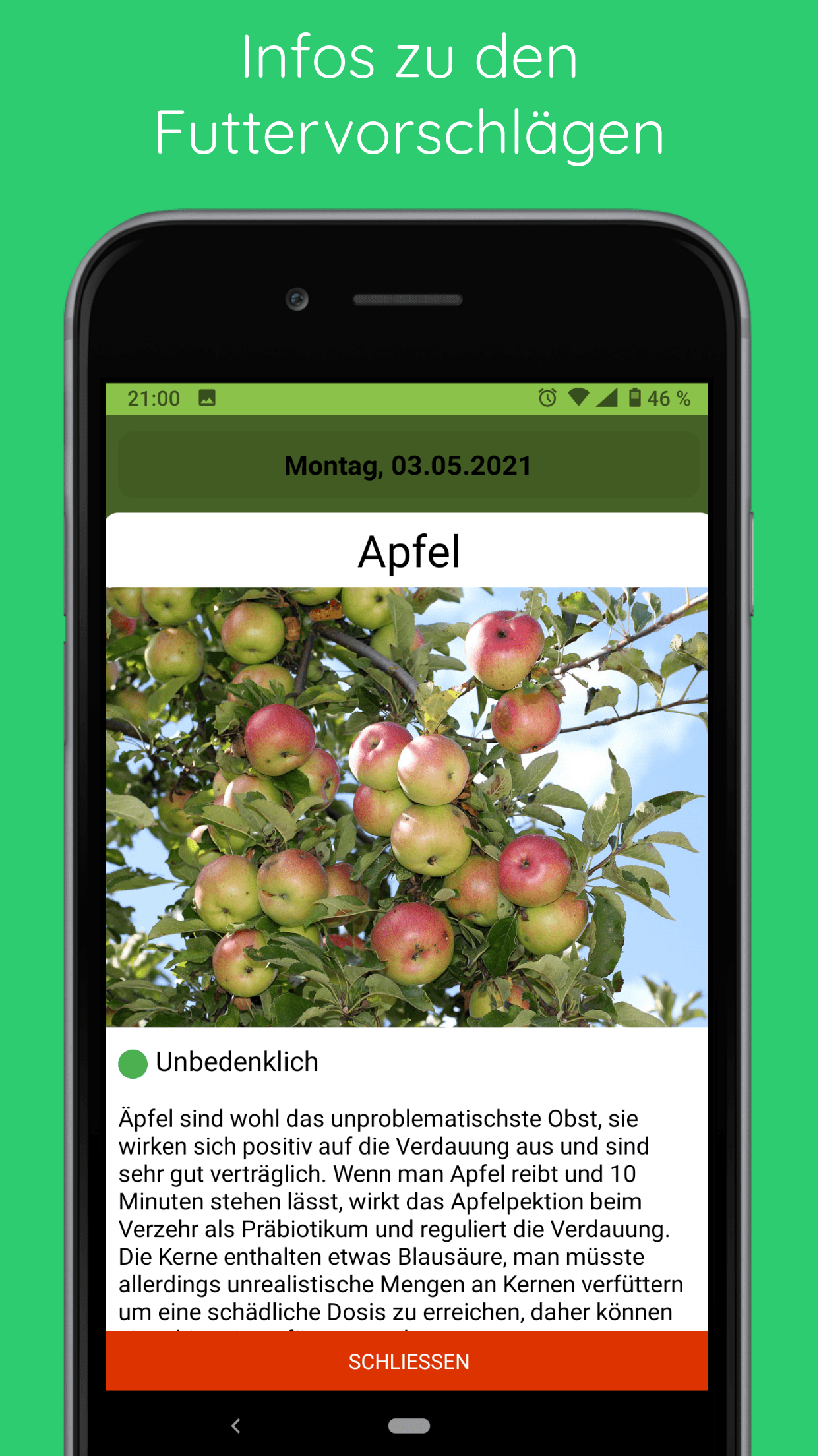 Infos zu Futtermitteln